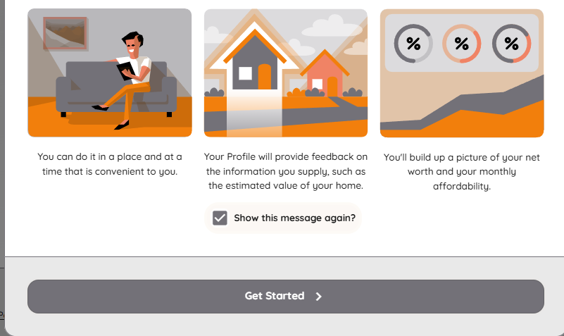 The Your Profile introduction screen, explaining the benefits of completing your profile online